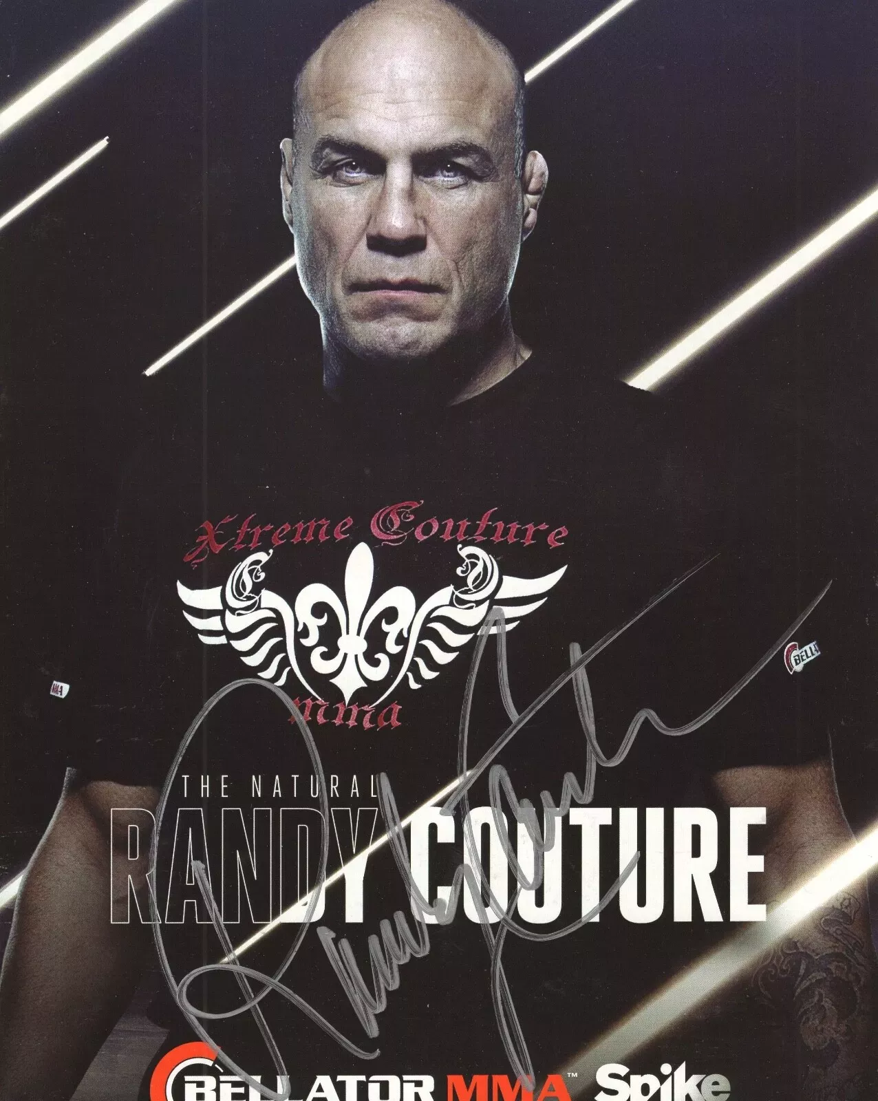 Randy Couture Hand Signed 8x10 Color Photo Coa Ufc Legend Awesome Pose