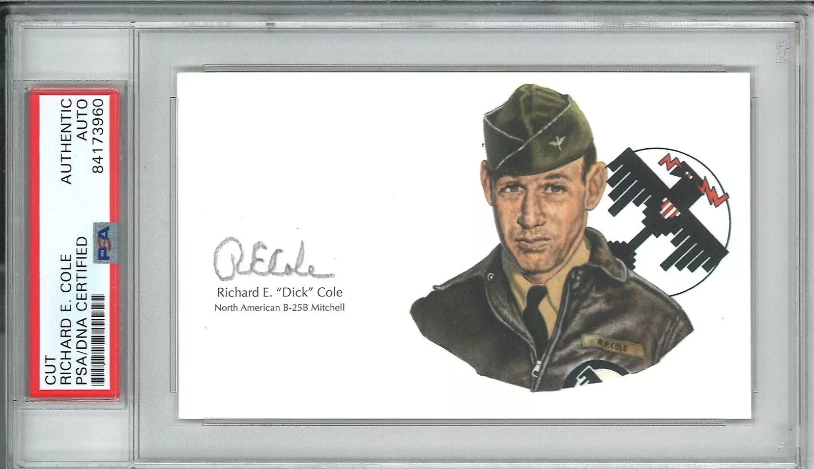 RICHARD COLE SIGNED CUT SIGNATURE PSA DNA 84173960 (D) WWII DOOLITTLE RAIDERS