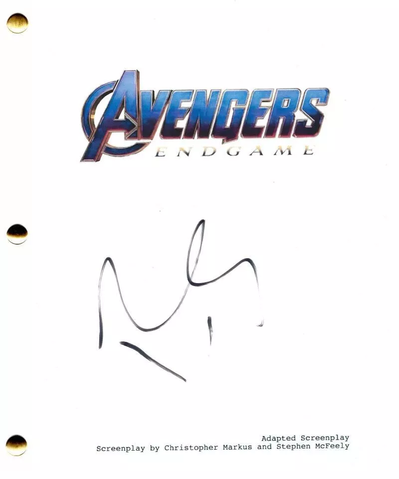 ROBERT DOWNEY JR SIGNED THE AVENGERS ENDGAME FULL MOVIE SCRIPT AUTOGRAPH