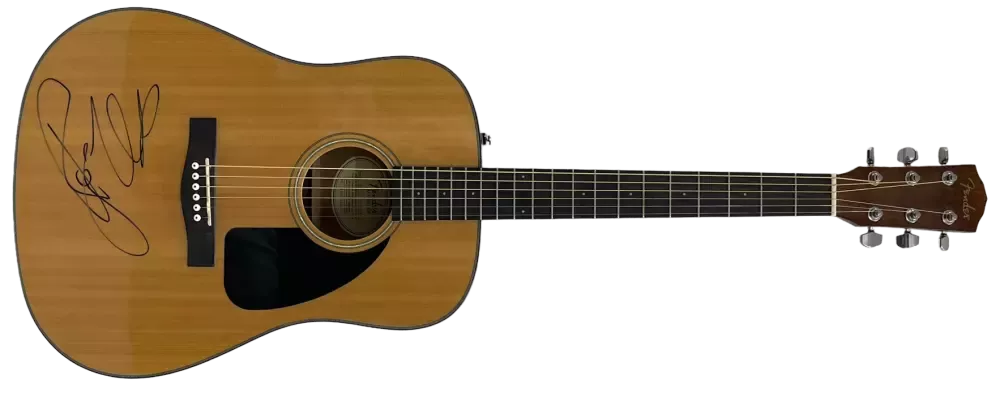 ROGER WATERS SIGNED FENDER FULL SIZE ACOUSTIC GUITAR PINK FLOYD AUTOGRAPH PSA