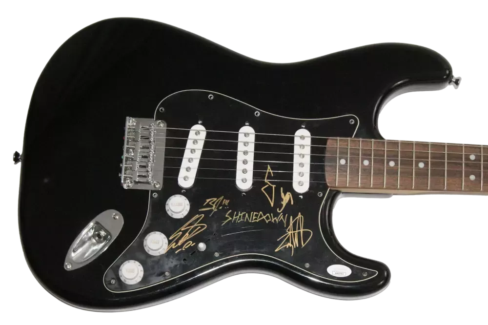 Shinedown Full Band x4 Signed Autograph Fender Guitar - Brent Smith +3 JSA COA