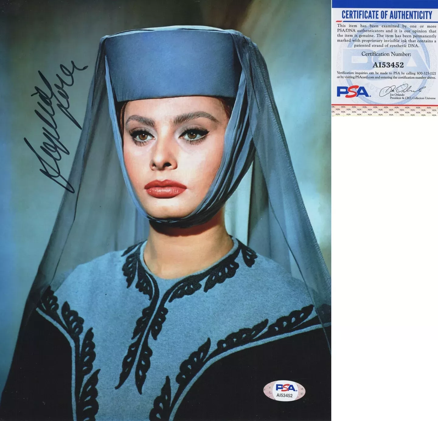 Sophia Loren Signed 8x10 Photo 5 PSA/DNA COA | Autographia