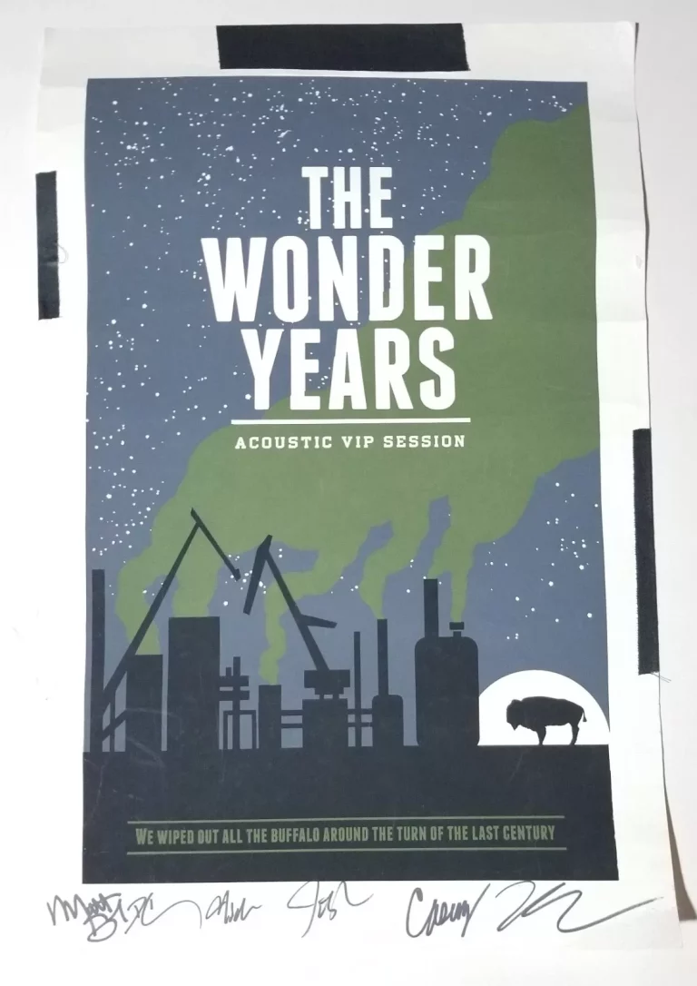 THE WONDER YEARS BAND REAL HAND SIGNED ACOUSTIC SESSION POSTER COA AUTOGRAPHED COLLECTIBLE MEMORABILIA