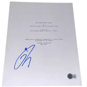 Tom Hardy Signed Autograph The Dark Knight Rises Full Script Screenplay Beckett
