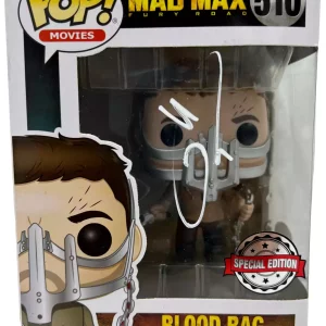 TOM HARDY SIGNED AUTOGRAPHED FUNKO POP VINYL MAD MAX FURY ROAD BLOOD BAG 510 JSA