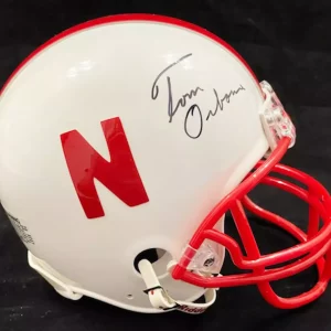 TOM OSBORNE SIGNED NEBRASKA CORNHUSKERS MINI HELMET PSA DNA COA HUSKERS