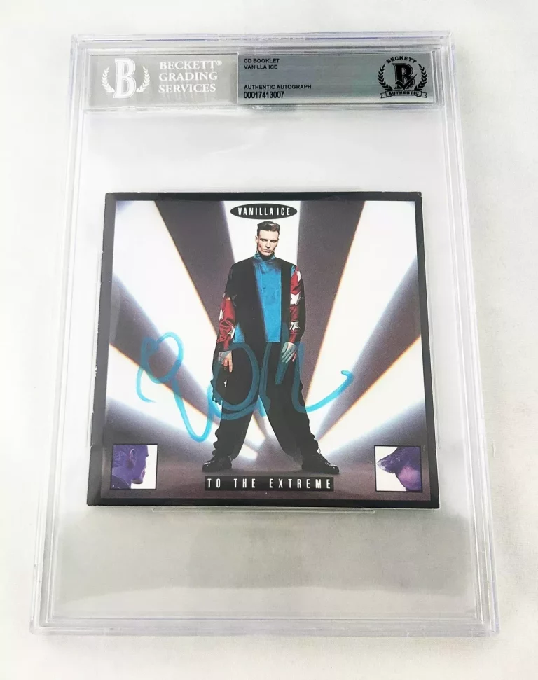 VANILLA ICE SIGNED CD COVER TO THE EXTREME BECKETT BAS 1 COA COLLECTIBLE MEMORABILIA