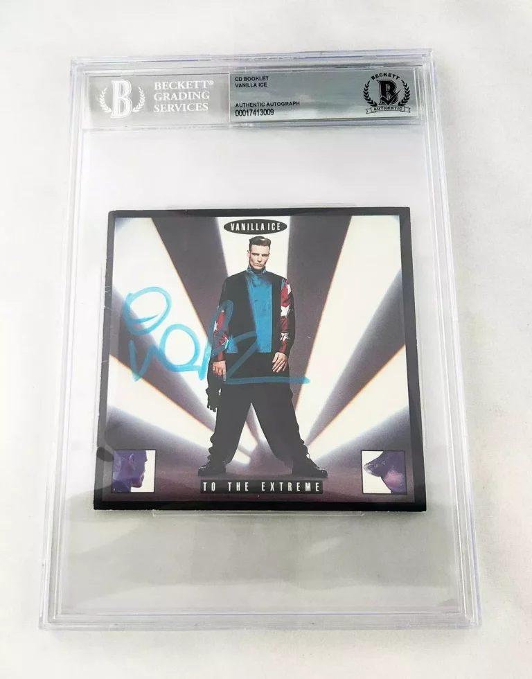 VANILLA ICE SIGNED CD COVER TO THE EXTREME BECKETT BAS COA COLLECTIBLE MEMORABILIA