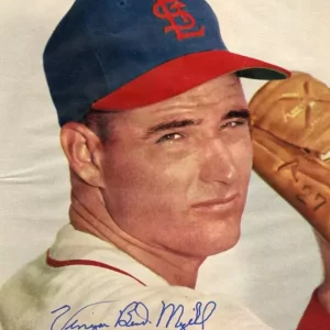 VINEGAR BEND MIZELL DECEASED ST. LOUIS CARDINALS SIGNED SPORT MAGAZINE PAGE