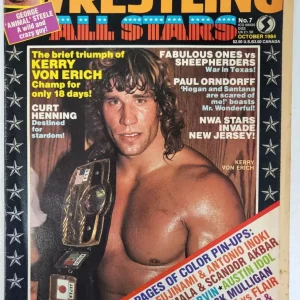 VINTAGE WRESTLING ALL STARS MAGAZINE KERRY VON ERICH COVER OCTOBER 1984 RARE