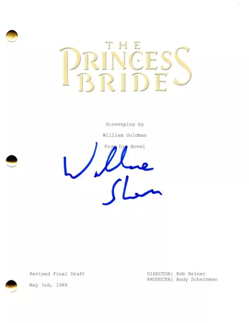 Wallace Shawn Signed Autograph The Princess Bride Full Movie Script Screenplay