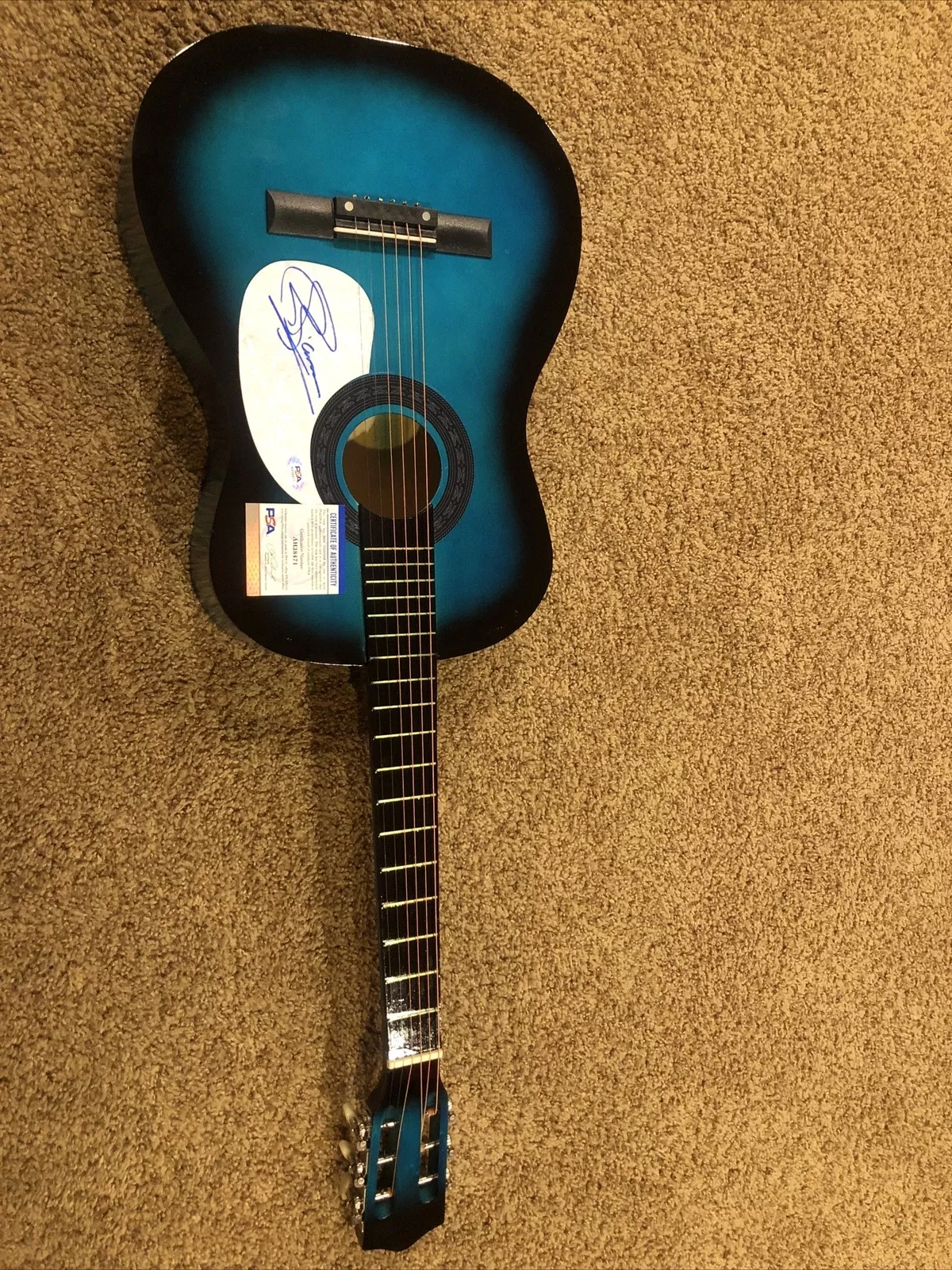 WHISPERING BILL ANDERSON SIGNED AUTOGRAPH 38” ACOUSTIC GUITAR PSA COA COUNTRY ????