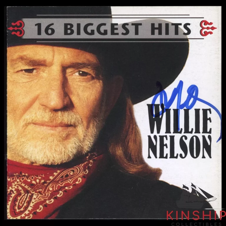 WILLIE NELSON SIGNED CD INSERT BIGGEST HIT JSA COA COUNTRY MUSIC AUTO RARE Z2020 COLLECTIBLE MEMORABILIA