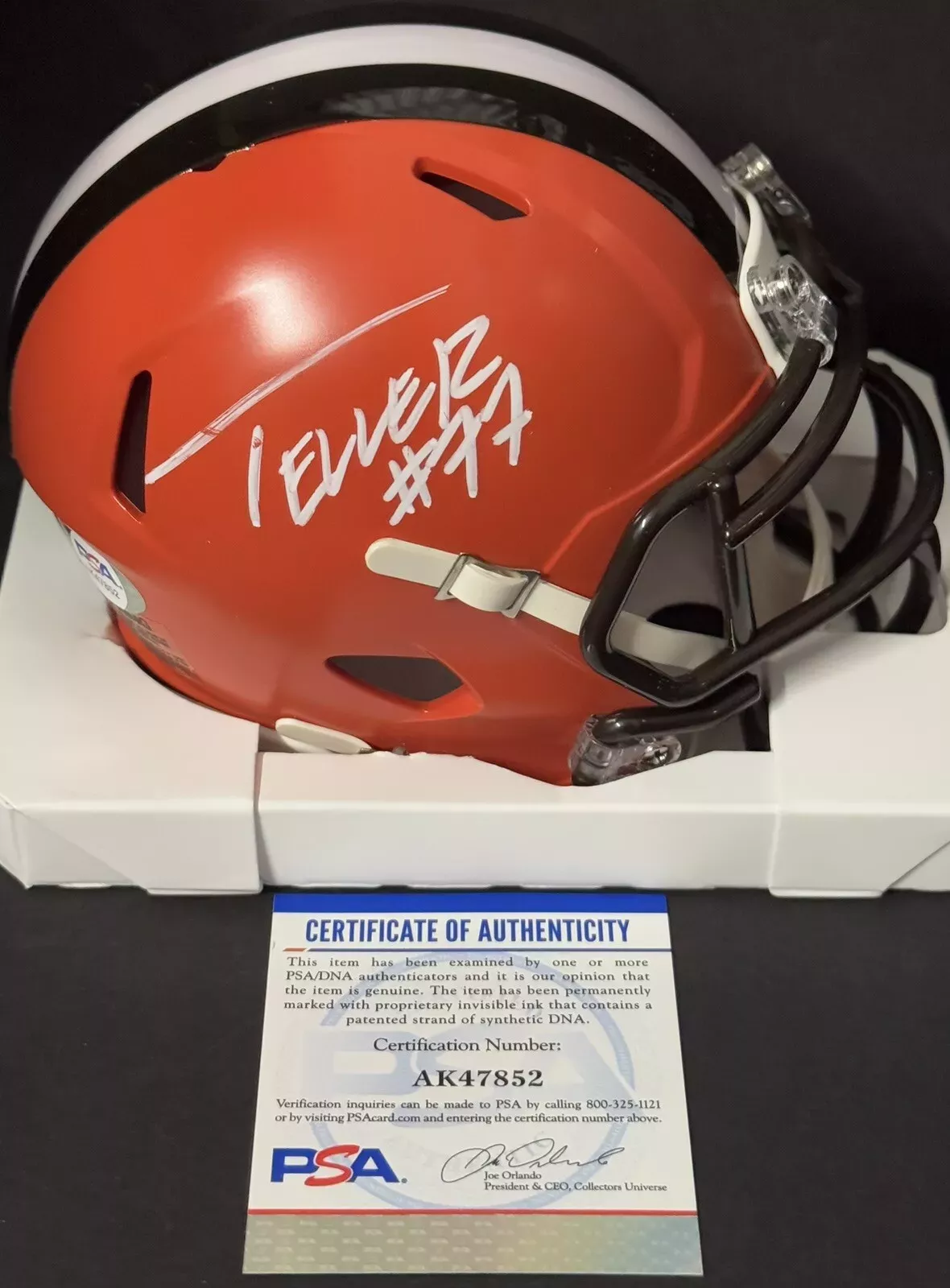 Wyatt Teller Signed Autographed Cleveland Browns Mini Helmet PSA/DNA