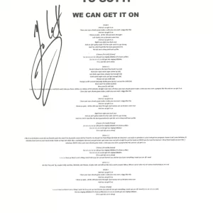 Yo Gotti Signed Autographed We Can Get It On Lyric Sheet Rapper Hip Hop ACOA COA