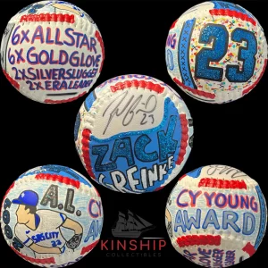 Zack Greinke signed Baseball JSA COA Hand Painted Carter X Royals HOF Auto Y204