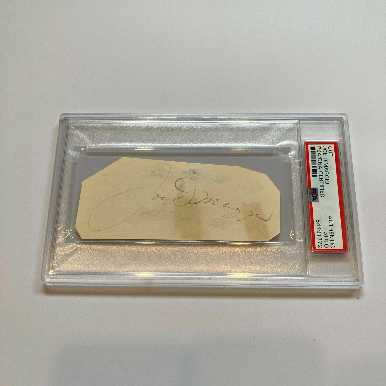Joe Dimaggio 1950's Signed Autographed Large Cut Signature PSA DNA
