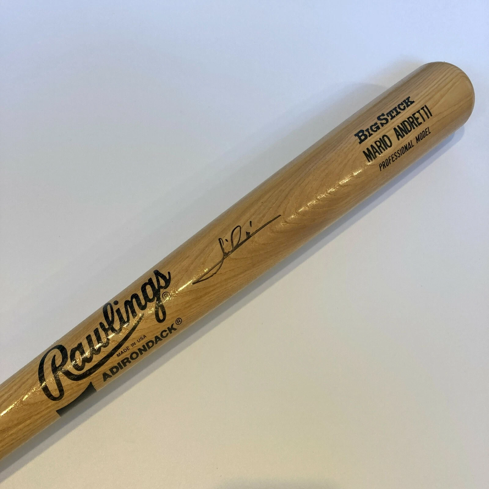 Mario Andretti Signed Autographed Baseball Bat JSA Sticker Racing Legend RARE