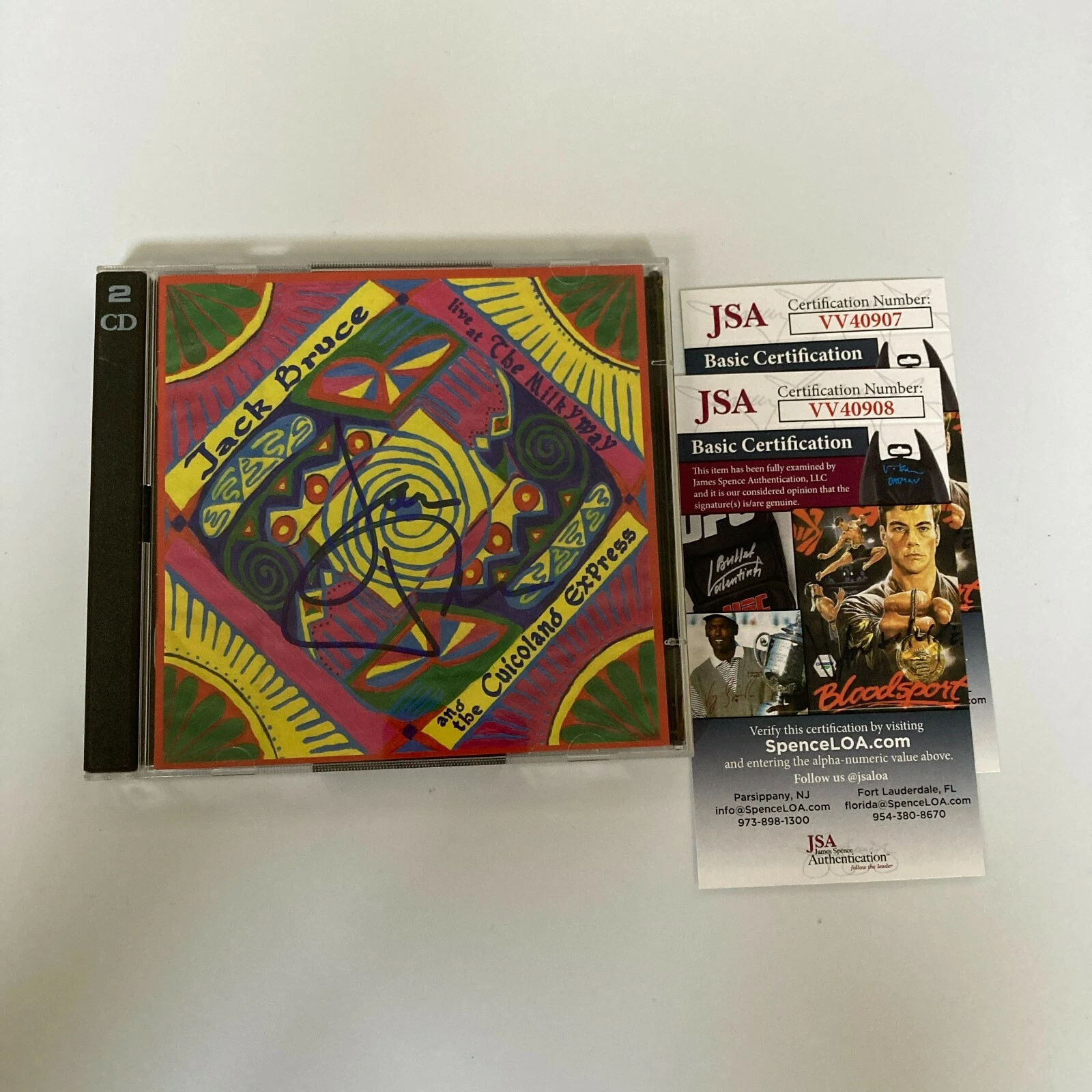 Jack Bruce Twice Signed Live At The Milky Way Music CD JSA COA