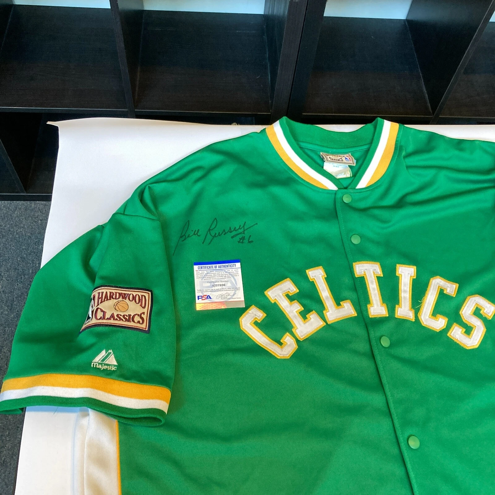 Bill Russell Signed Hardwood Classics Boston Celtics Shooting Shirt PSA DNA COA