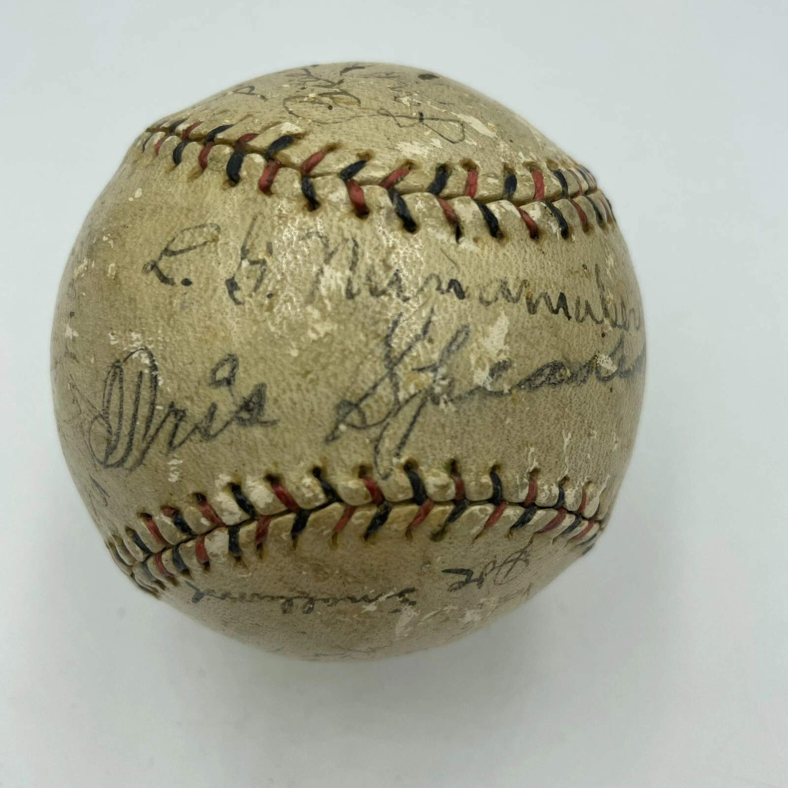 Historic 1921 Cleveland Indians Team Signed Baseball With Tris Speaker PSA DNA
