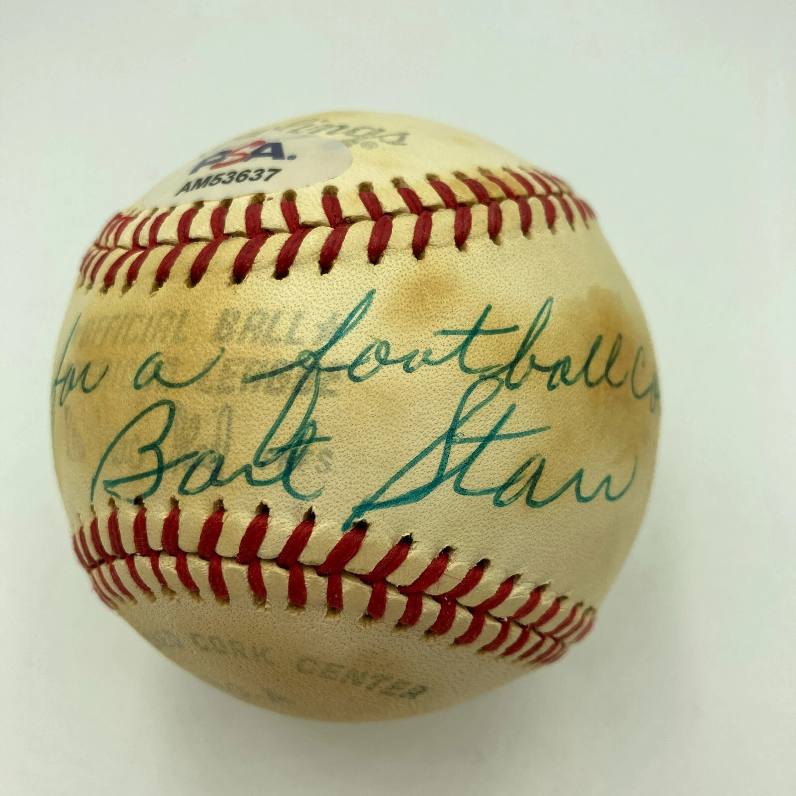 Bart Starr Signed Baseball 