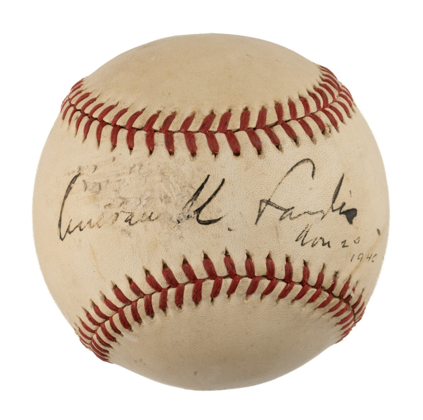 Kenesaw Mountain Landis Single Signed American League Baseball HOF JSA COA RARE
