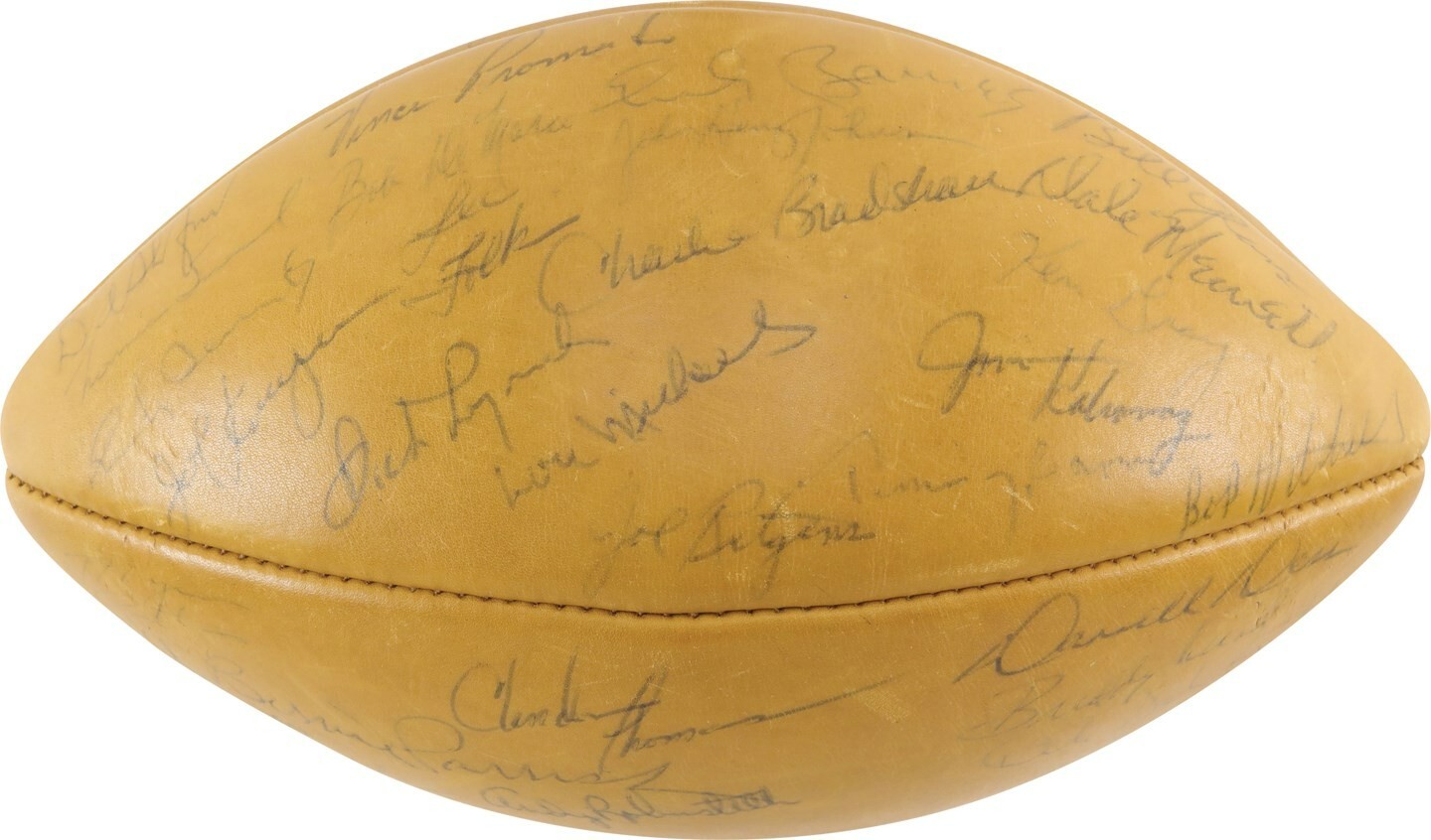 1963 Pro Bowl Team-Signed Football with Jim Brown JSA COA