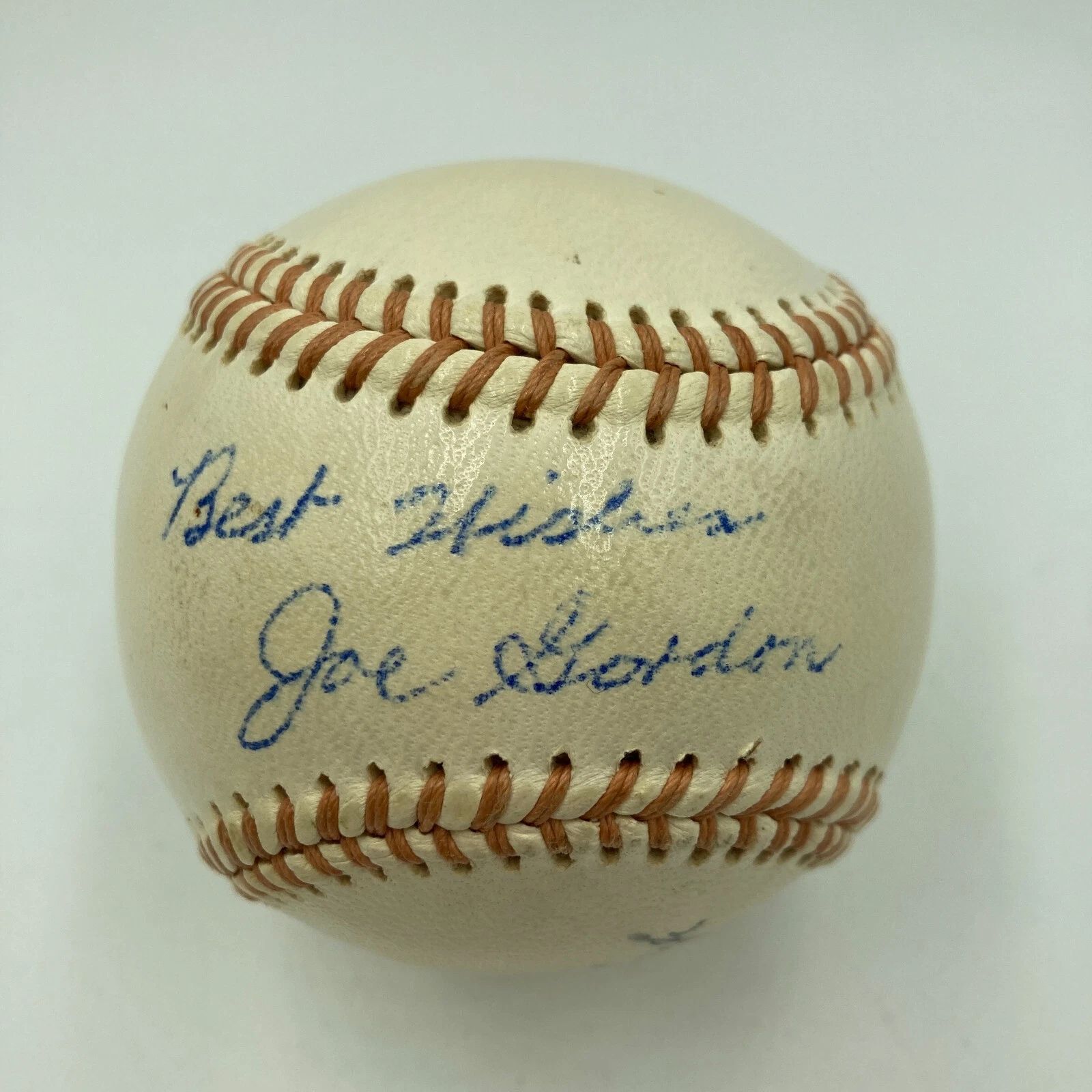 Beautiful Joe Gordon Single Signed Baseball JSA COA Hall Of Fame
