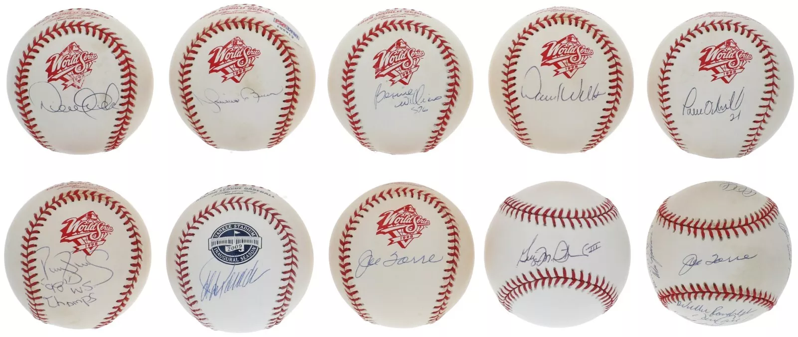 1998 New York Yankees WS Champs Team Signed Baseball Collection 51 Balls JSA COA