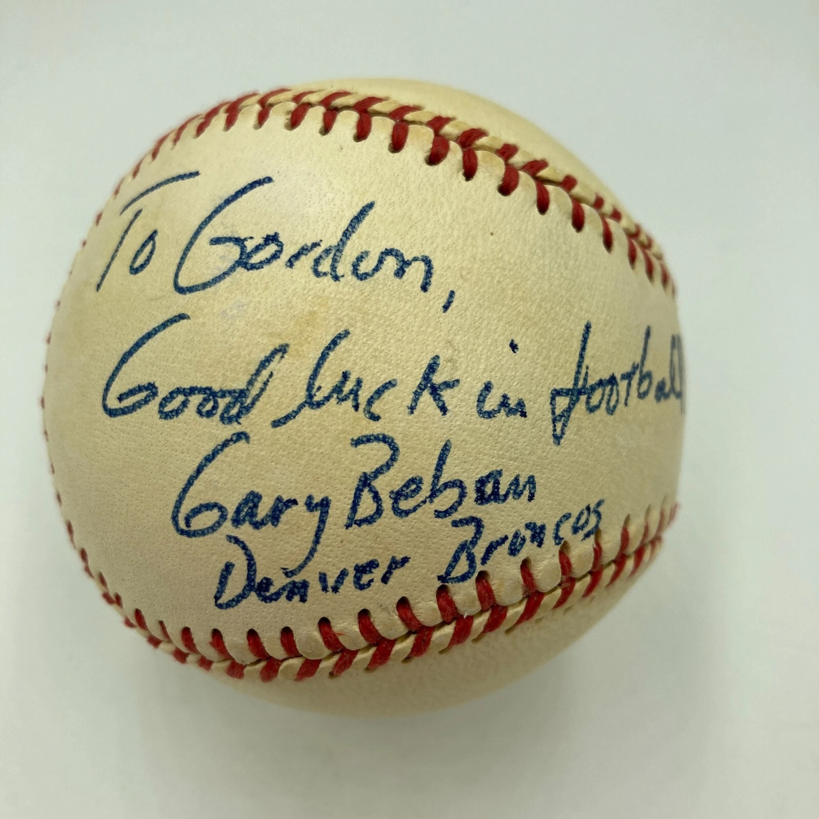 GARY BEBAN  Signed Vintage AL Baseball Heisman Trophy Winner JSA COA