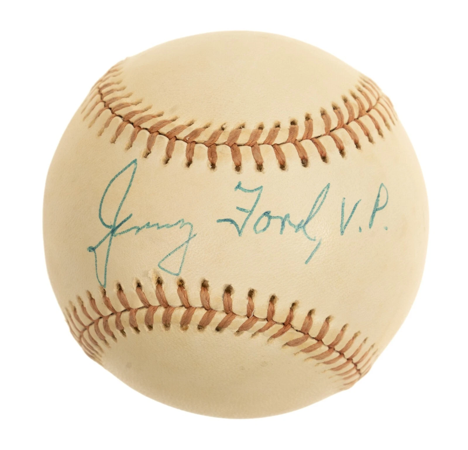 President Gerald Ford Signed Vintage 1970's Baseball Inscribed 