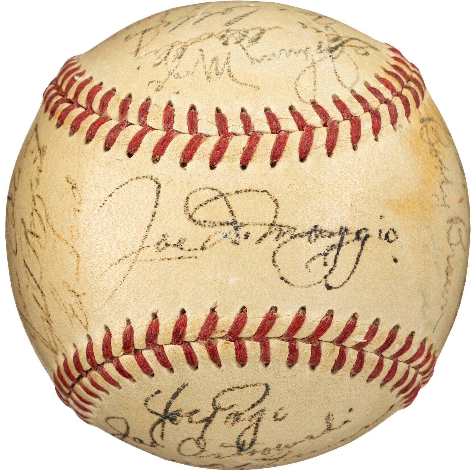 1950 NEW YORK YANKEES WORLD SERIES CHAMPS TEAM SIGNED AL BASEBALL BECKETT COA COLLECTIBLE MEMORABILIA
