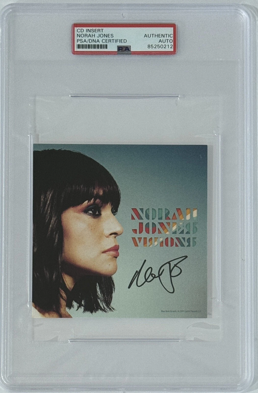 Norah Jones Visions SIGNED AUTOGRAPHED ART CARD PICTURE PSA DNA Certified COA