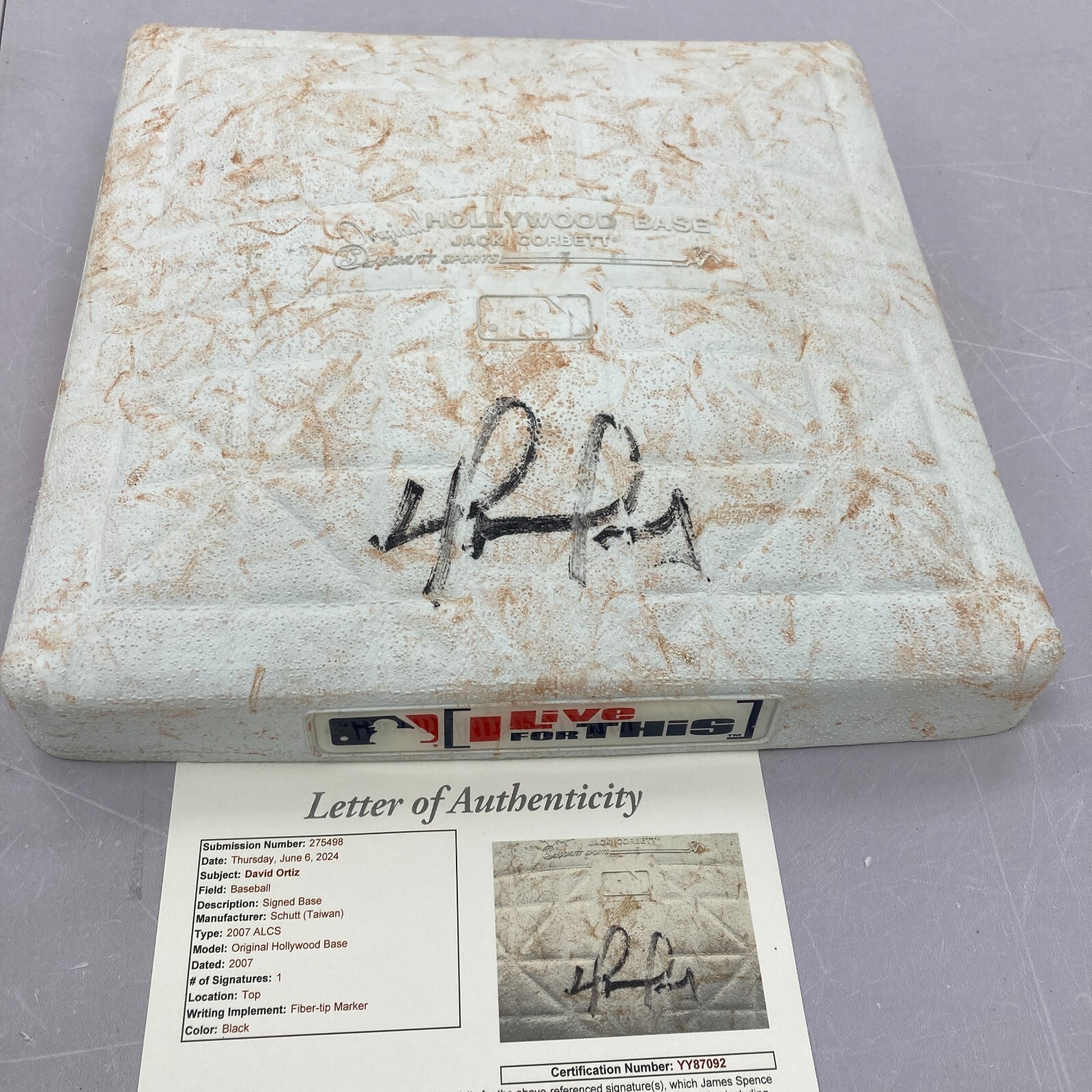 David Ortiz Signed Autographed Baseball – Boston Red Sox – JSA COA Certified