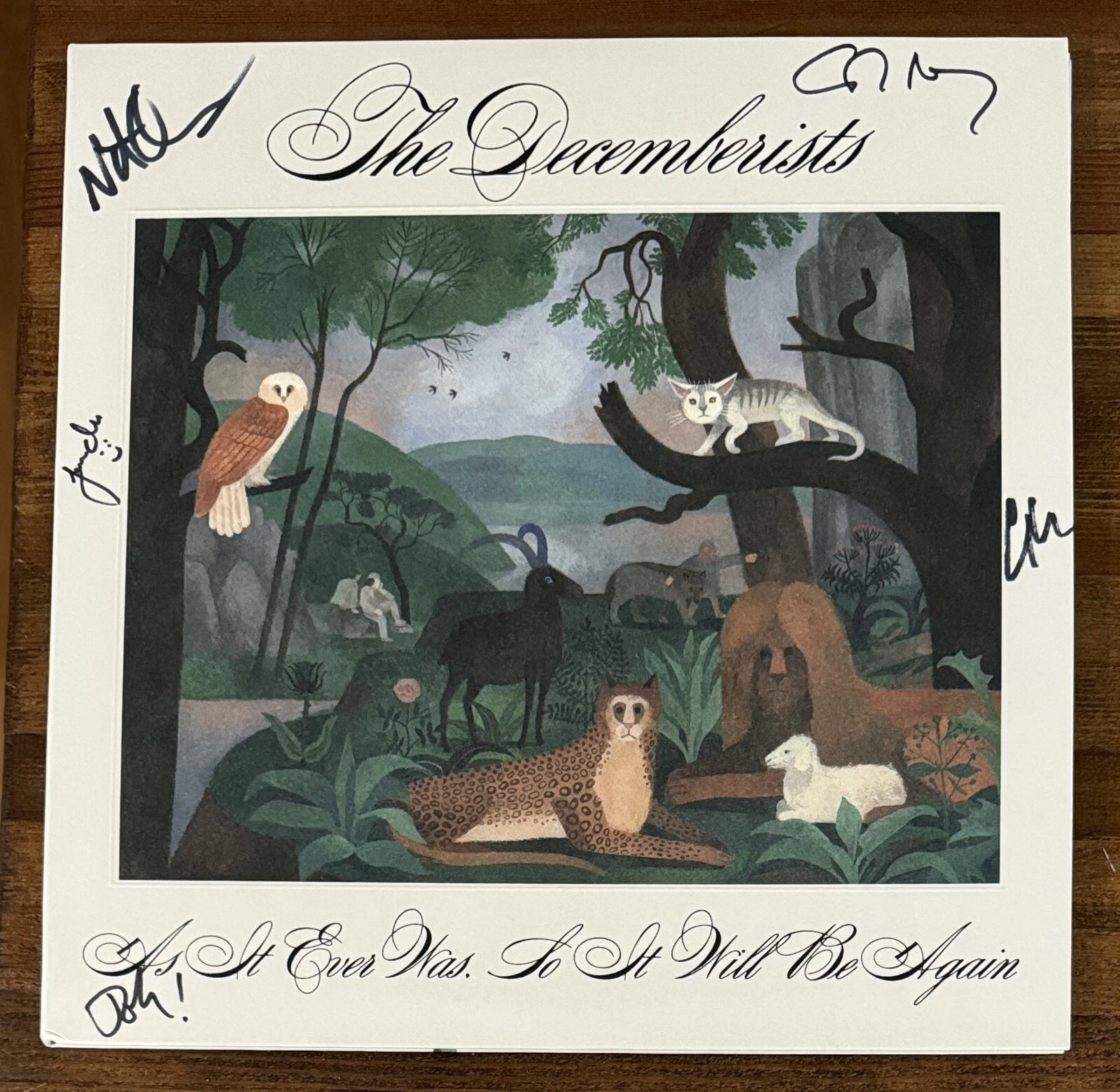 The Decemberists As It Ever Was Will Again Maroon Vinyl SIGNED Beckett BAS COA