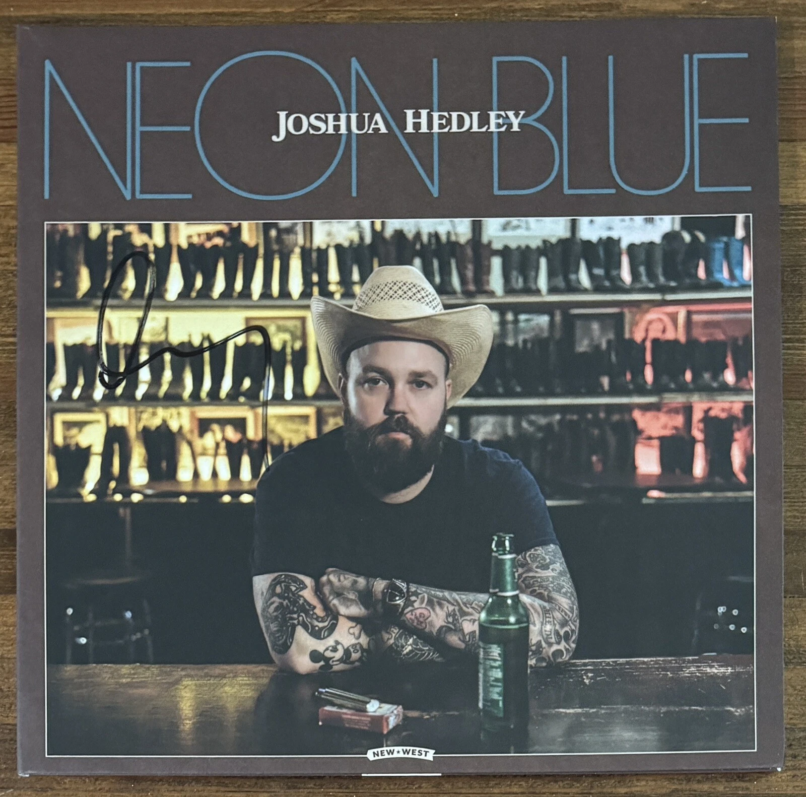 JOSHUA HEDLEY SIGNED NEON BLUE VINYL LP AUTOGRAPHED PSA DNA COA CERTIFIED RARE!