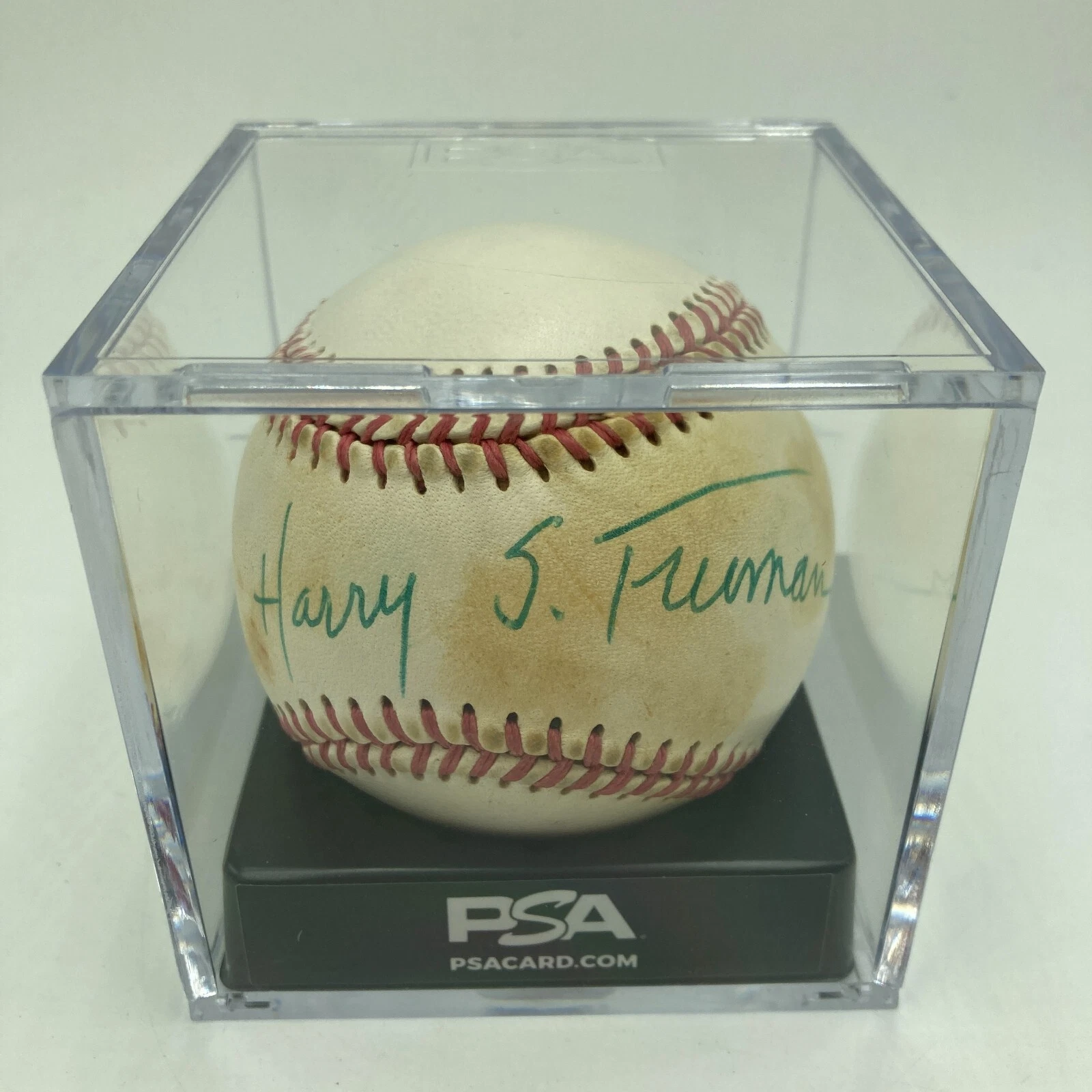 President Harry S. Truman Single Signed Baseball PSA DNA & JSA COA