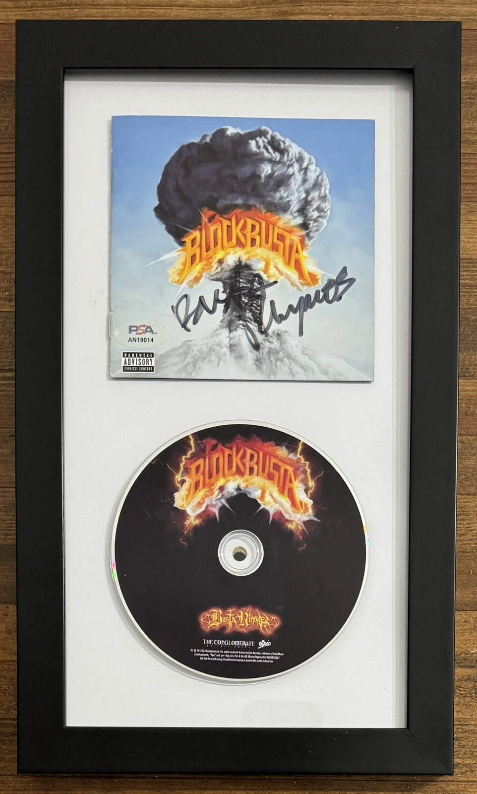FRAMED Busta Rhymes Blockbusta CD & Signed Autographed CD Booklet PSA DNA COA