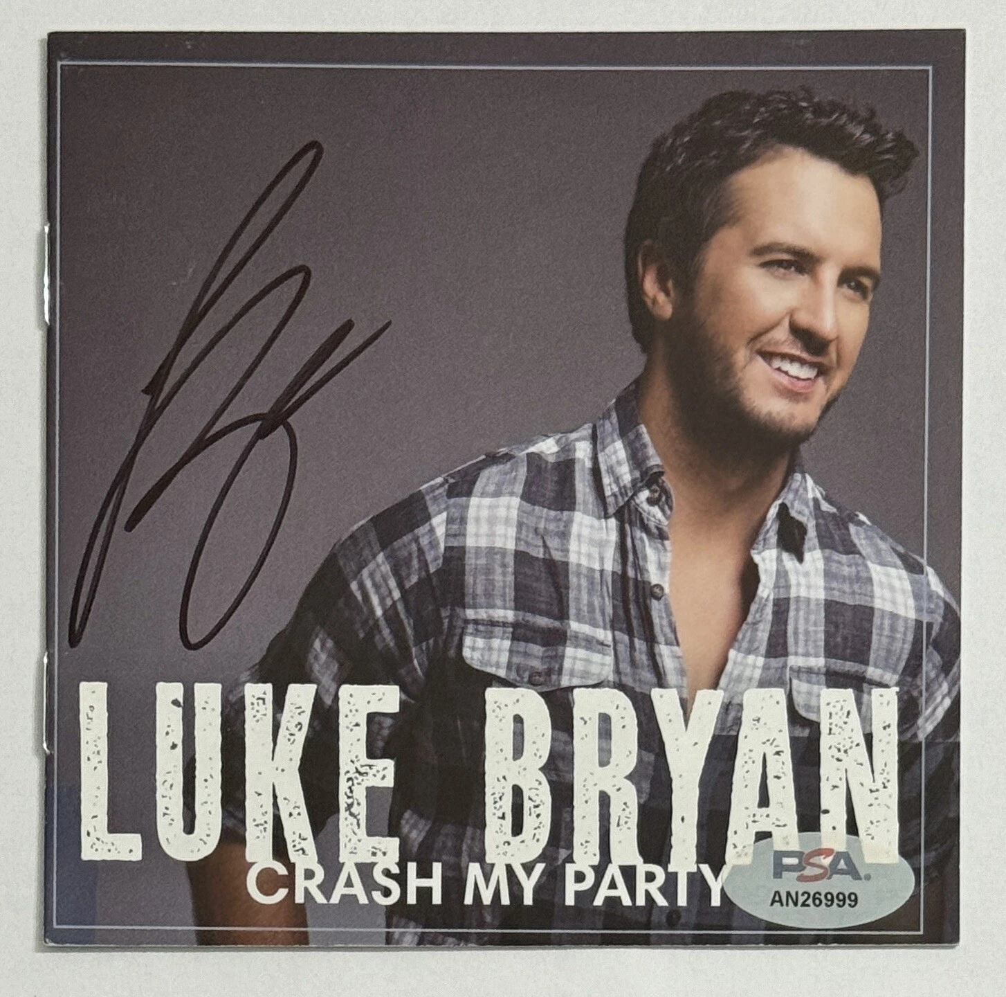 Luke Bryan Crash My Party SIGNED Autographed CD Cover & SEALED CD PSA DNA COA
