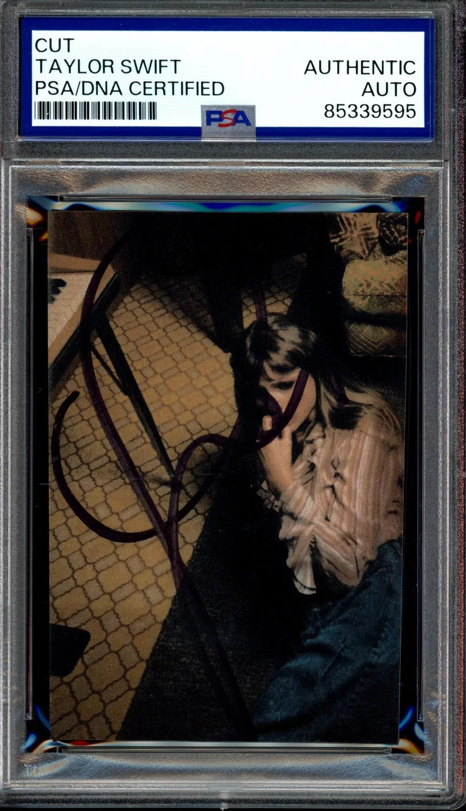 TAYLOR SWIFT Midnights Album Signed Autographed Cut Signature PSA DNA COA