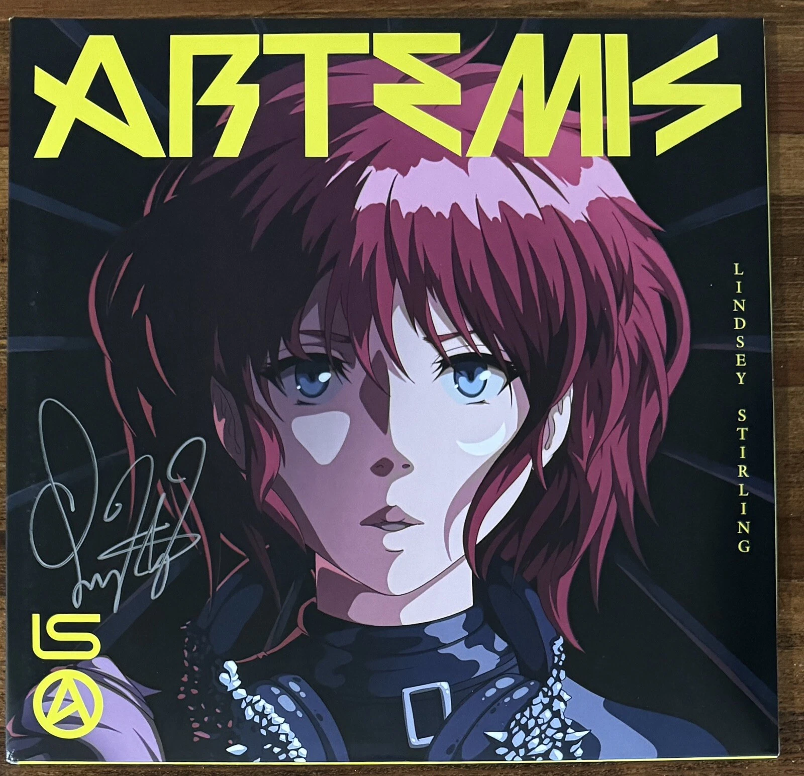 Lindsey Stirling SIGNED ARTEMIS Yellow Vinyl LP AUTOGRAPHED BAS Beckett COA