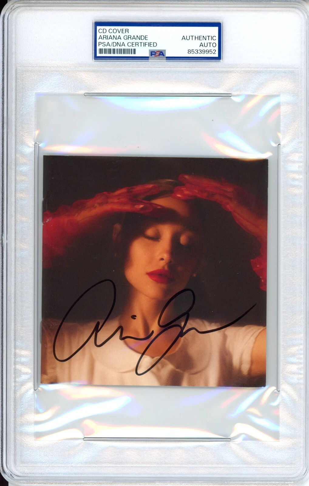 SIGNED Ariana Grande Eternal Sunshine ALBUM COVER RARE FULL NAME SIG PSA DNA COA
