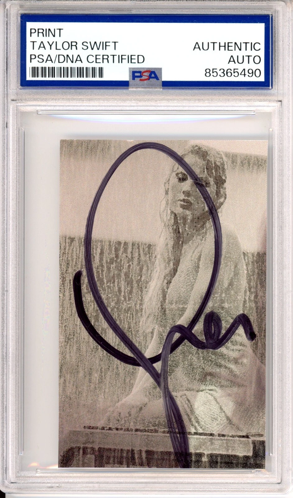 TAYLOR SWIFT Fortnite Rain Picture Signed Autographed Cut Signature PSA DNA COA