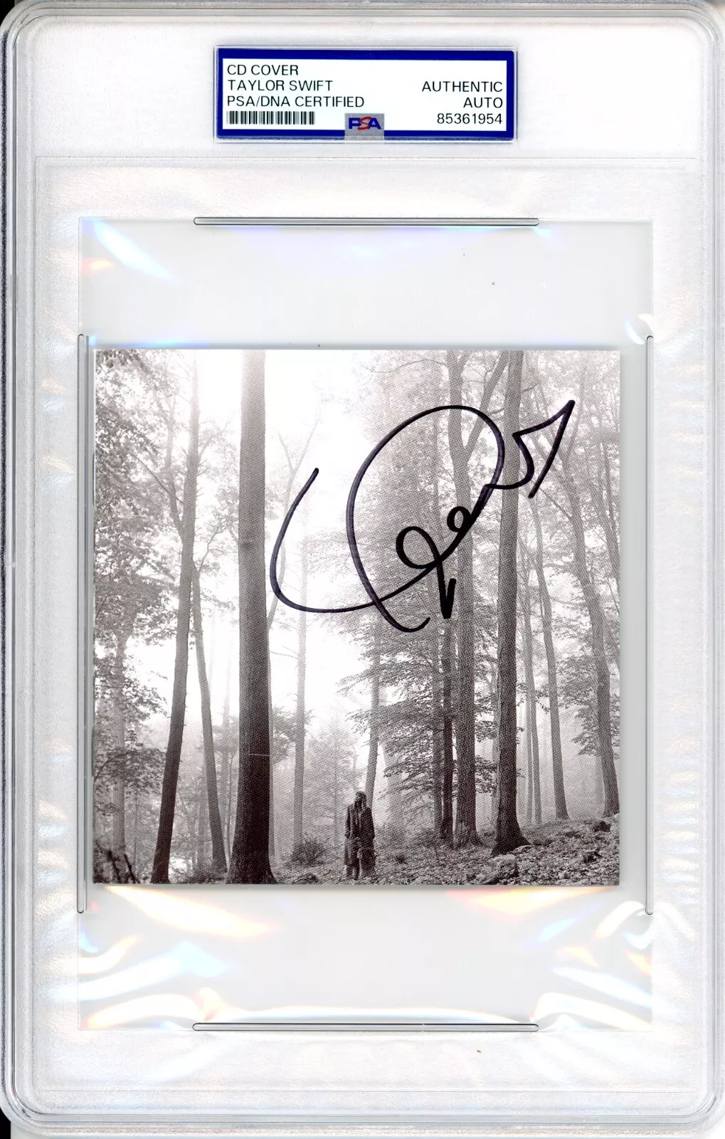 SIGNED TAYLOR SWIFT Folklore CD Book Cover W/ HEART Autographed PSA DNA COA