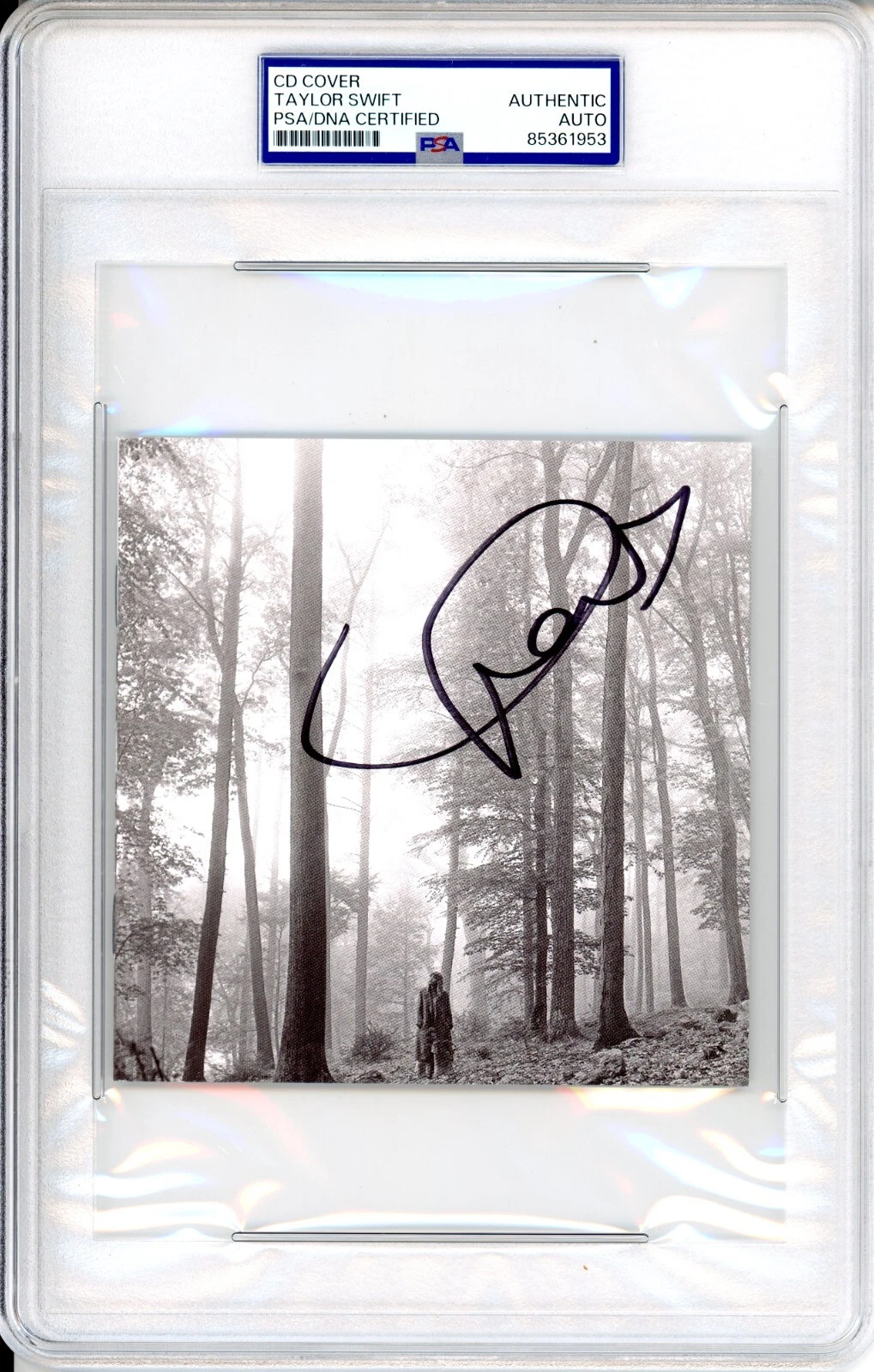 SIGNED TAYLOR SWIFT Folklore CD Booklet Cover W/ HEART Autographed PSA DNA COA