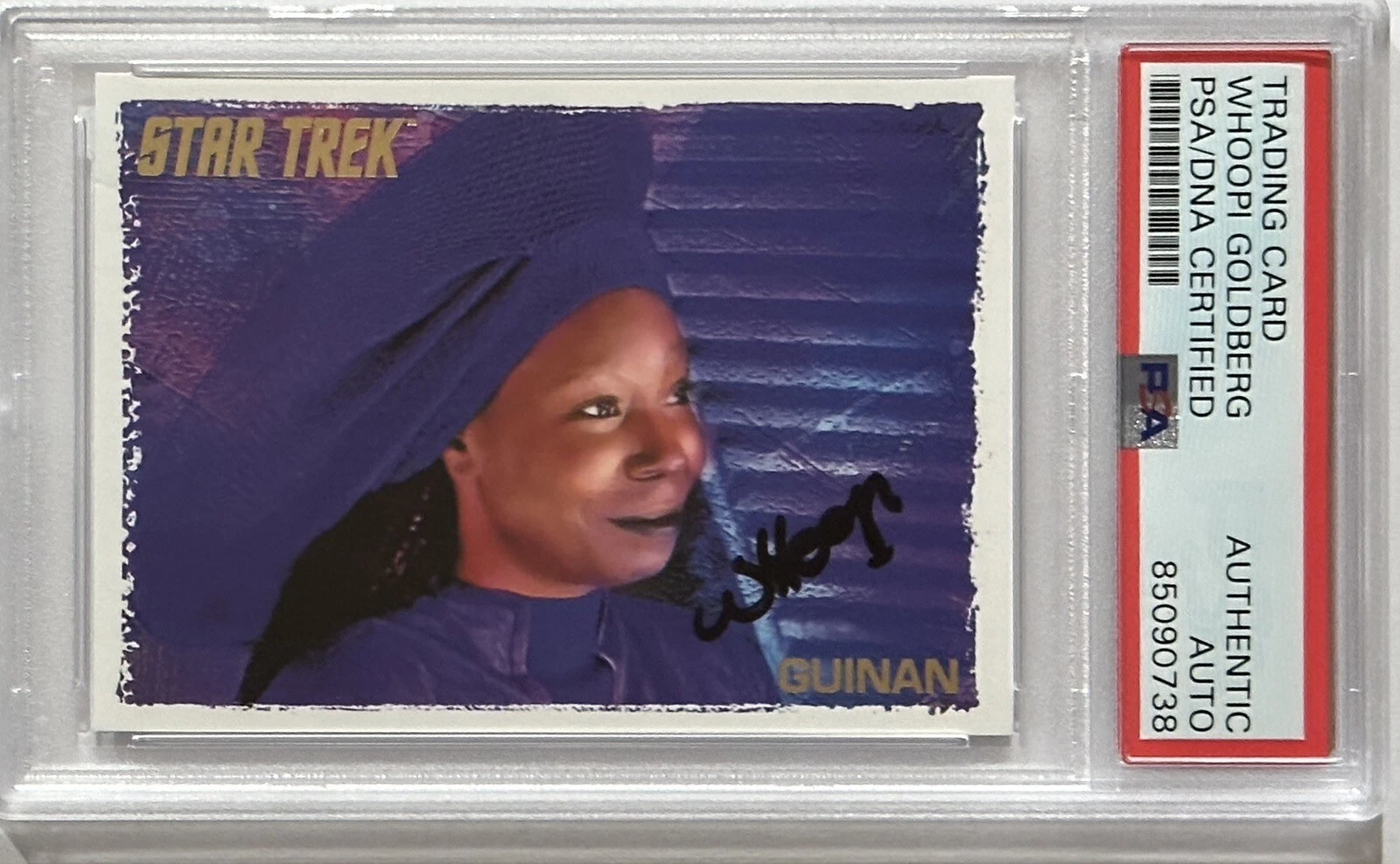 2021 STAR TREK GENERATION WHOOPI GOLDBERG GUINAN SIGNED AUTOGRAPHED PSA DNA COA