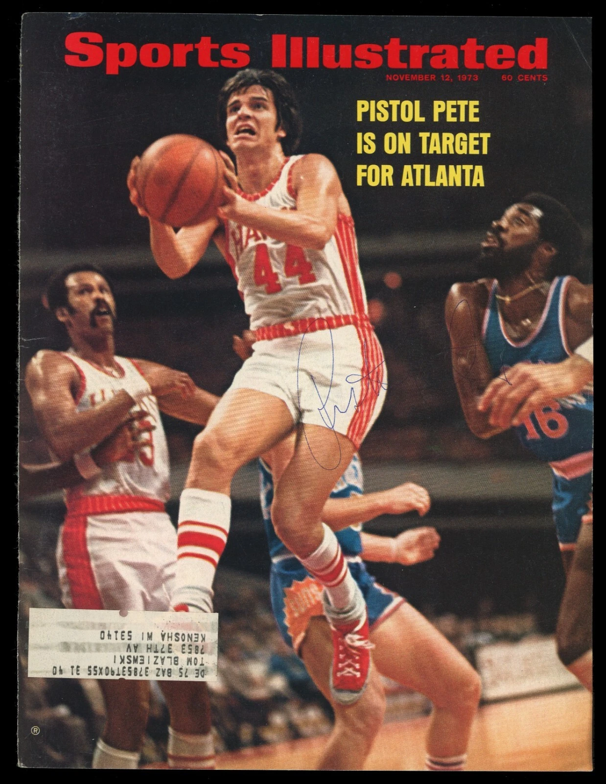 Pete Maravich Pistol Pete Signed 1973 Sports Illustrated Magazine Cover JSA COA