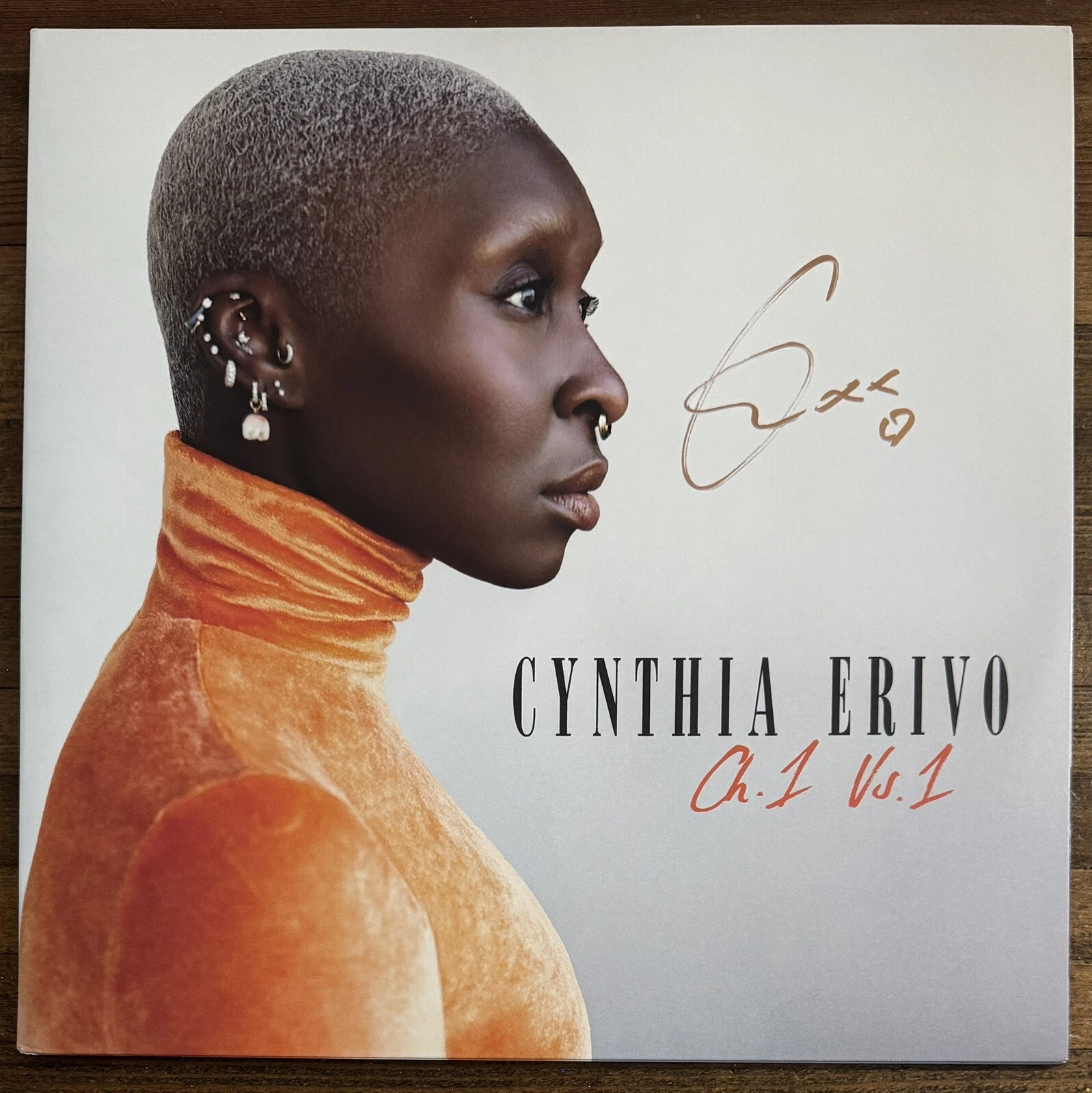 Cynthia Erivo SIGNED Chapter 1 SIGNED Orange Vinyl LP BAS Beckett COA Wicked