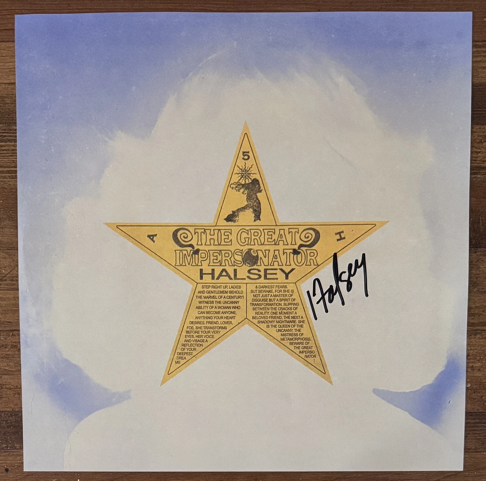 Halsey Great Impersonator Vinyl & SIGNED Art Card Autographed Beckett BAS COA